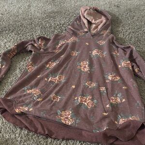 Floral Hoodie with Pockets